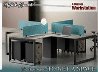 Office Workstation Desk - Top Quality 4 Cluster Workstations - Meubles