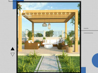 Backyard Wooden Pergola Uae | Luxury Pergola Design. - גננות