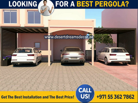 Car Parking Shades Pergola Uae | Aluminum & Wooden Pergola. - Altro