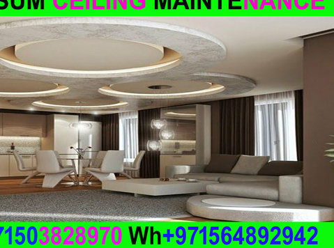 Gypsum ceiling contractor in Umm Al Quwain Dubai Sharjah - Muu