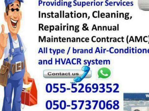 ac maintenance 055-5269352 ajman split gas repair handyman - Furniture/Appliance