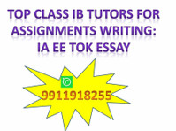 Excellent help by ib examiner cum tutor on ia ee tok writing - Друго