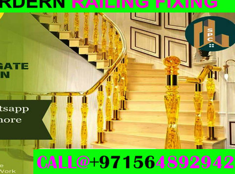 Modern Staircase Railing Fixing Contractor Ajman Dubai Sharj - Building/Decorating