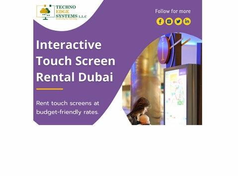 Rent Interactive Touch Screen in Dubai | Techno Edge Systems - 电脑/网络