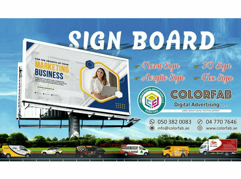 Signboard, Signage, Neon Sign, Flex Sign, Acrylic Sign, - Services: Other