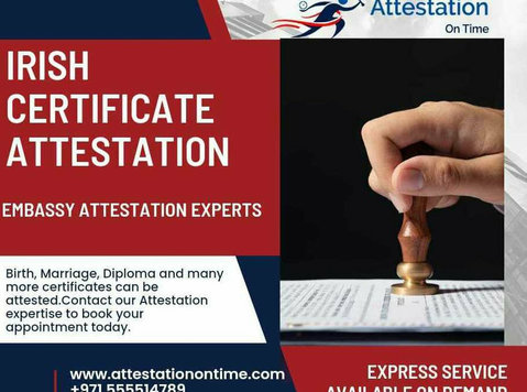 Ireland Experience Certificate Attestation in Dubai - Annet