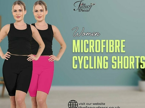 Chic Women's Cycling Shorts: Microfiber Comfort - Clothing/Accessories
