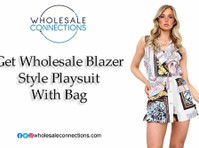 Get Wholesale Blazer Style Playsuit With Bag - Vetements et accessoires