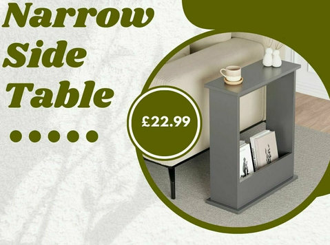 Narrow Side Table for Living Room – Stylish & Space-saving - Møbler/hvidevarer