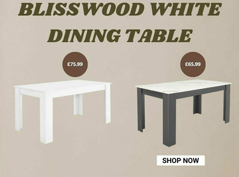White Dining Table – Stylish & Functional Modern Dining Tabl - Meble/AGD
