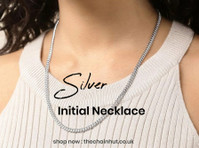 Silver Initial Necklace - Lain-lain