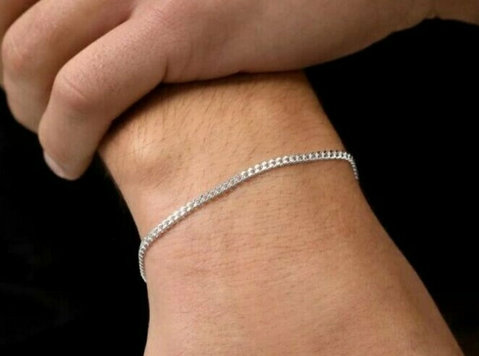 Silver Curb Bracelet - Roupas e Acessórios