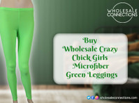 Buy Wholesale Crazy Chick Girls Microfiber Green Leggings - உடை /தேவையானவை 