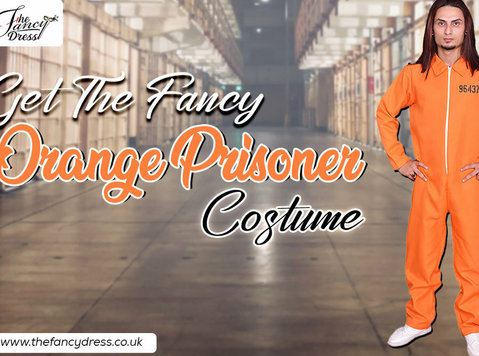 Get The Fancy Orange Prisoner Costume - Imbrăcăminte/Accesorii