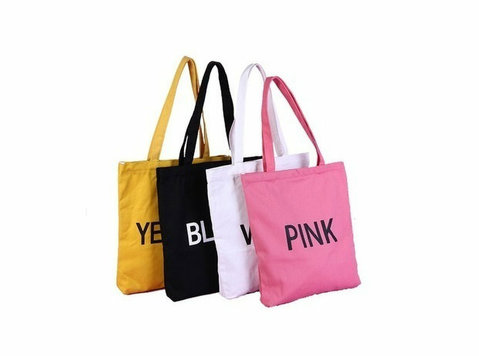 Canvas Tote Bag, Cotton Grocery Bag Promotional Shopping Bag - الملابس والاكسسوارات