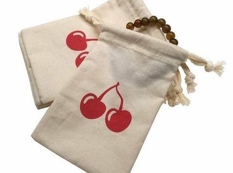 Cotton Pouch, Cotton Wedding Bag, Cotton Gift Bag - Ubrania/Akcesoria