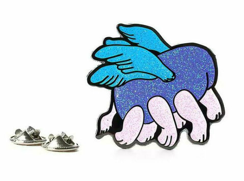 Hexapod With Wings Headless Enamel Badge Pin - Collectibles/Antiques