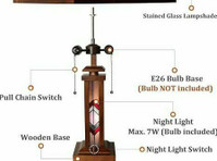 Capulina Tiffany Table Lamp 3-light 15x15x26 Inches Mission - Sprzęt elektroniczny