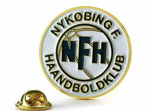 Handball Club NFH White Enamel Gold Name Tag - Meubels/Witgoed