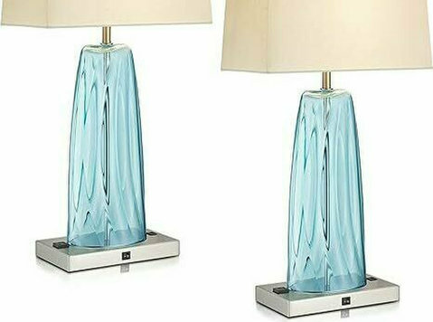 Usb Table Lamp Set of 2, Lms 28" Bedside Table Lamps with Us - Meubels/Witgoed