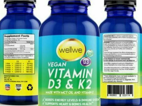 Vegan Vitamin D3 K2 1oz (30ml) - Autres