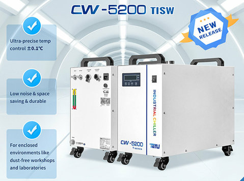 teyu water cooled chiller cw-5200tisw 0.1℃ precision - Outros