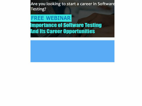 Free Webinar: Qa Tester Training & Career Opportunities - Classes: Other