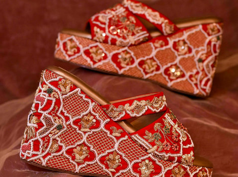 Indian bridal heels, stitched like heirlooms | Around Always - Beauty/Fashion
