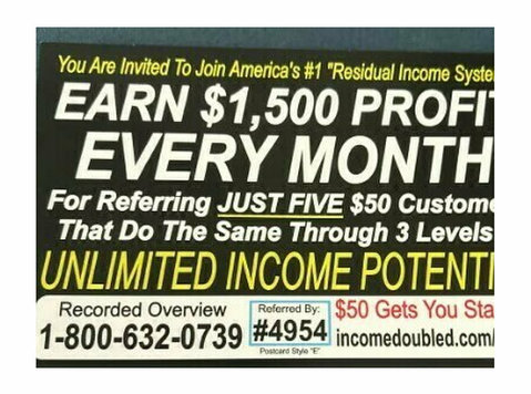 Real People Real Success Double Your Income for only $50 - Forretningspartnere