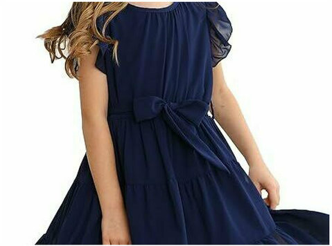 Swing Flared Belted Casual Party Dress - Kleidung/Accessoires