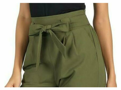 Womens Casual High Waist Pencil Pants - Kleidung/Accessoires
