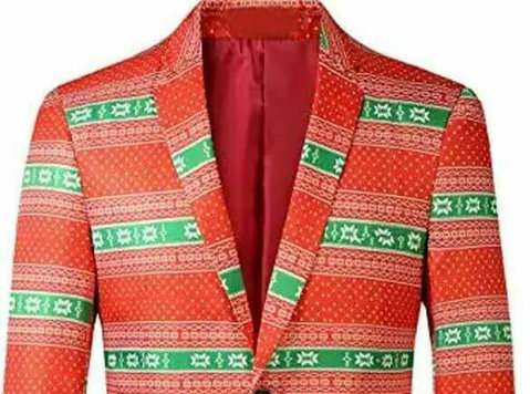 Mens Xmas Funny Ugly Christmas Blazer Jacket - Clothing/Accessories