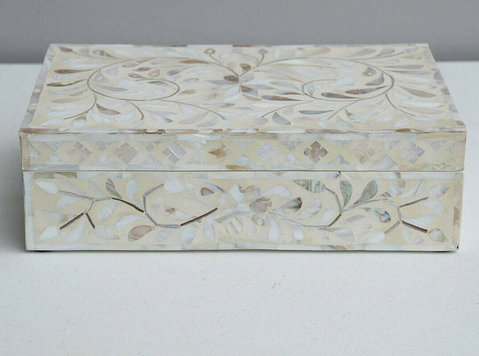 Buy Mother of Pearl Jewellery Box – Handcrafted Treasure - Мебел/Апарати за домќинство