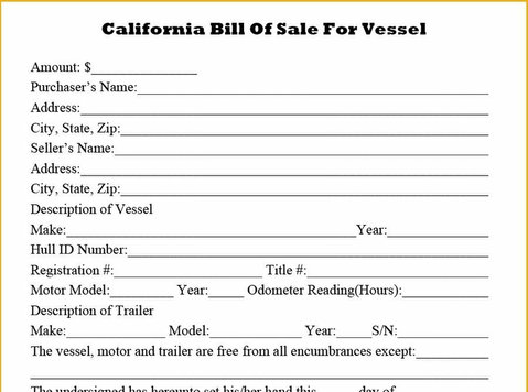Are You Looking Best Bill of Sale in California - Altele