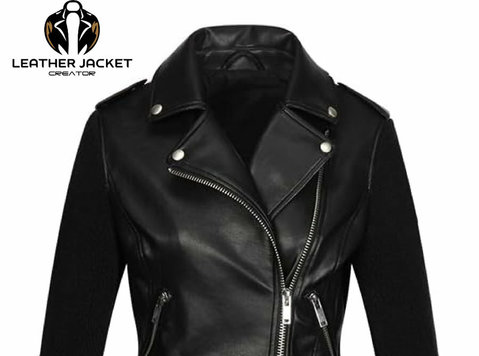 Exclusive Women’s Leather Motorcycle Jacket - Дрехи / Аксесоари