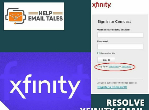 From, where you can get resolve Xfinity email issues - Services: Other