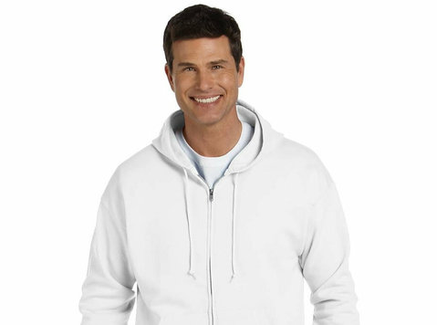 Hanes P180 Men's Ecosmart Full Zip Hooded Sweatshirt - Clothing/Accessories
