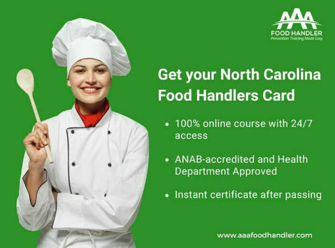 Get your North Carolina Food Handlers Card - 100% Online - Друго