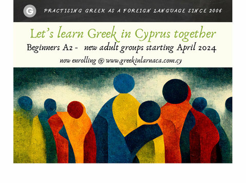 Learn + Speak Greek in Cyprus, 19th April 2024 - Cours de Langues