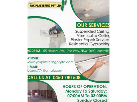 Yak Plastering Pty Ltd - Painters & Decorators