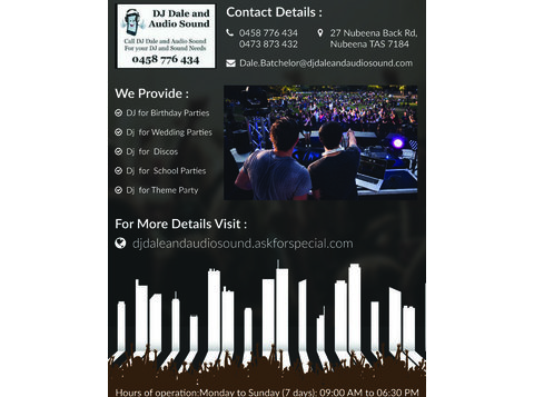 Dj Dale And Audio Sound - Dj Services in Hobart - Conference & Event Organisers