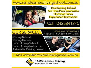 Rams Learner Driving School | Overseas License Conversion - ڈرائیونگ اسکول، انسٹرکٹر اور لیسن