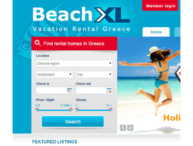 Beach XL. All Holiday Homes in Greece! - Ενοικιάσεις για διακοπές