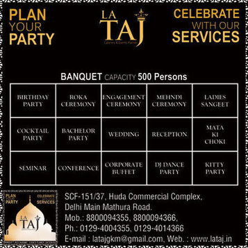 La Taj caterer & Events Planner - Banquet Halls in Faridabad - Agencias de eventos