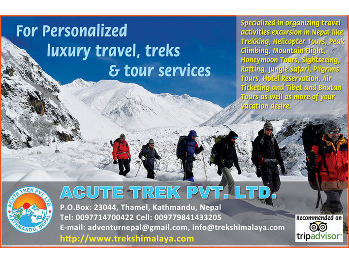 Tours Trekking in Nepal - Agences de Voyage