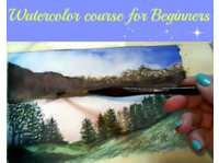Walking on watercolor clouds-watercolor painting lessons (8) - Online-Kurse