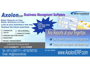 Micromind Solutions(AxolonERP)ERP Software Dubai 97142557171 - Business & Netwerken