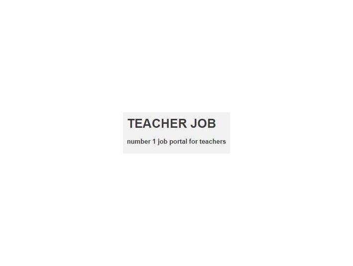 Teacher Jobs - Employment services