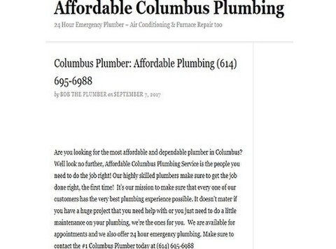 Affordable Columbus Plumbing - Plumbers & Heating