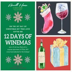 12 Days of Winemas - Wine Advent Box, Curated wines selected by Stephanie, Black Friday 25th, 11-6